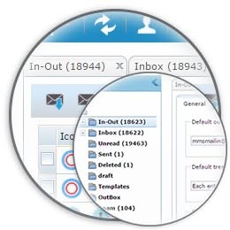 WinguMail app on three smartphones